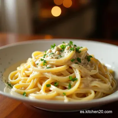 La Verdadera T&eacute;cnica Alfredo The Best Fettuccine Alfredo Recipe Cremoso y Sencillo Tarjeta de receta