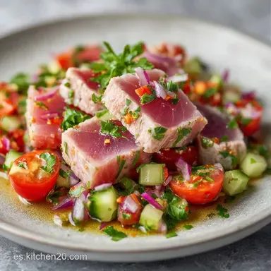 Ensalada De At&uacute;n Ligera en 10 Minutos Tarjeta de receta