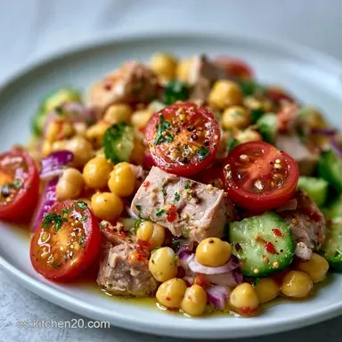 Ensalada De Garbanzos Ligera: 10 Minutos Tarjeta de receta