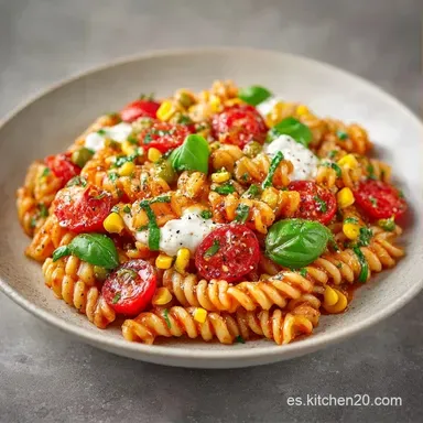 Ensalada de Pasta Fr&iacute;a para 4 Personas Tarjeta de receta
