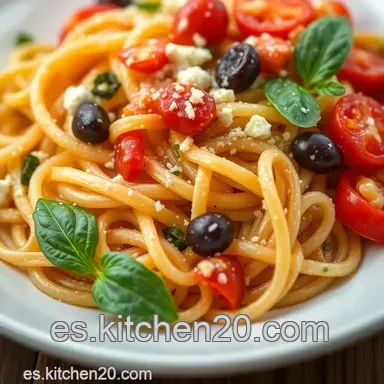 &iexcl;Mi Secreto! Recetas de Ensalada de Pasta Mediterr&aacute;nea F&aacute;cil Tarjeta de receta