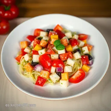 Ensalada Mediterr&aacute;nea: &iexcl;Ideas de Comidas Saludables y Deliciosas! Tarjeta de receta