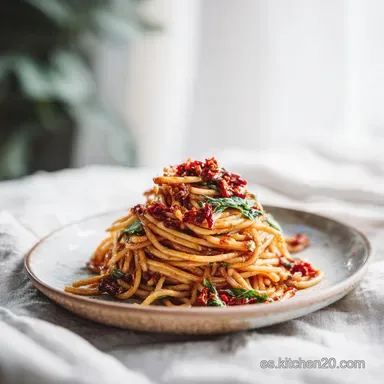 Espaguetis a la Asesina: Receta Caramelizada en 25 Minutos Tarjeta de receta