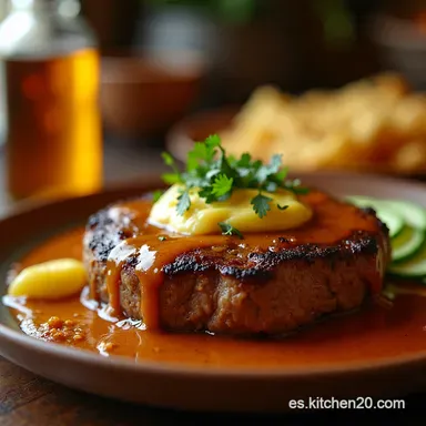 Cowboy Butter Steak Sauce La Fiesta en tu Bistec Tarjeta de receta