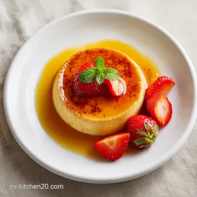 Flan de Queso Receta para 10 Porciones Tarjeta de receta
