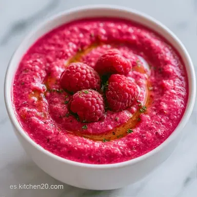 Gazpacho De Frambuesas Para 4 Personas Tarjeta de receta