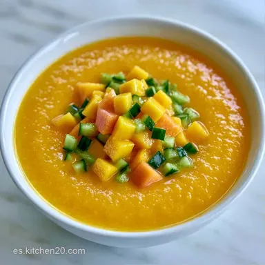Gazpacho De Mango Para 4 Personas Tarjeta de receta