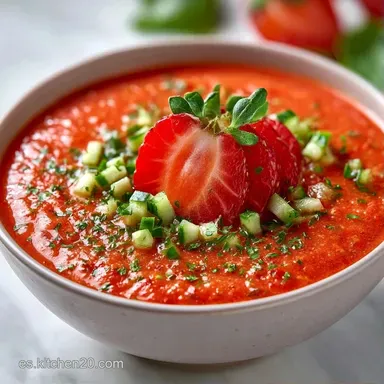 Gazpacho Fresa Tomate para 4 Personas Tarjeta de receta