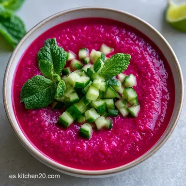 Gazpacho Sandía Remolacha en 15 Minutos Tarjeta de receta
