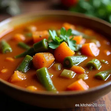 Gumbo de Okra al Estilo Louisiana Receta F&aacute;cil y Deliciosa Tarjeta de receta