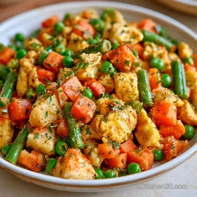 Huevos A La Jardinera en 50 Minutos Tarjeta de receta