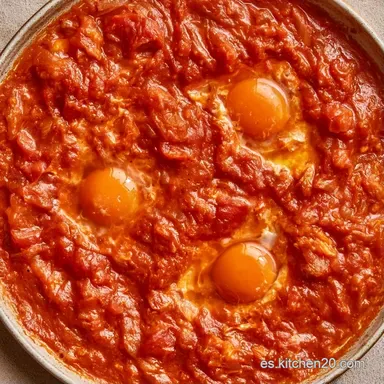 Huevos Al Plato En Cazuela al Horno Tarjeta de receta