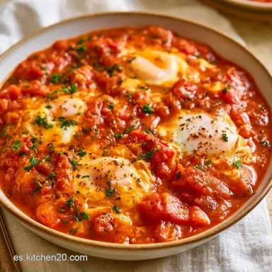 Huevos Al Plato En Sarten en 15 Minutos Tarjeta de receta