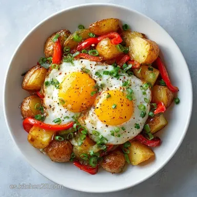 Huevos con Patatas Pobres para 4 Personas Tarjeta de receta