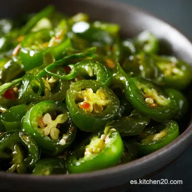 Jalape&ntilde;os encurtidos: Receta f&aacute;cil para chiles crujientes en 24h Tarjeta de receta