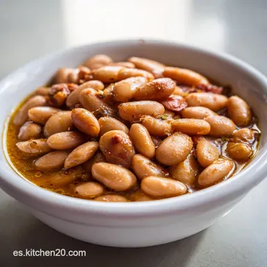Jud&iacute;as Pintas Receta de la Abuela para 4 Raciones Tarjeta de receta
