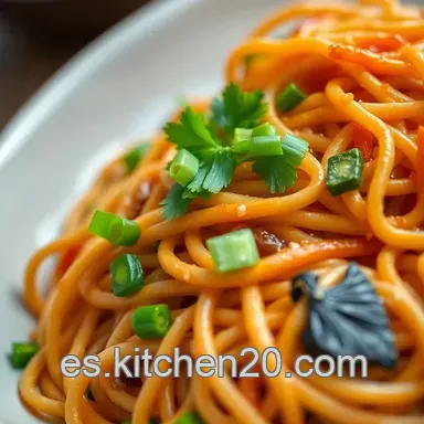 Lo Mein Casero: &iexcl;Tus Fideos Chinos al Estilo Callejero! Tarjeta de receta