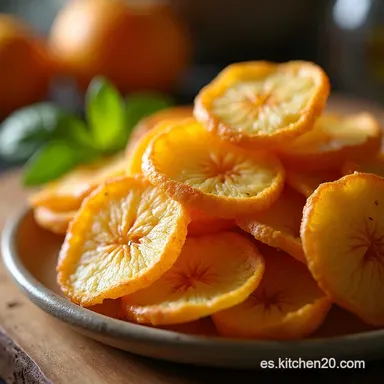 Crujientes Chips de Manzana Deshidratador Receta Casera F&aacute;cil Tarjeta de receta