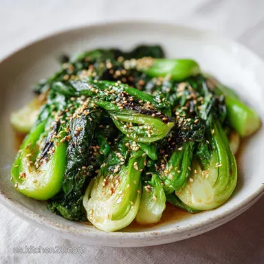 Receta de Pak Choi Salteado en 15 Minutos Tarjeta de receta