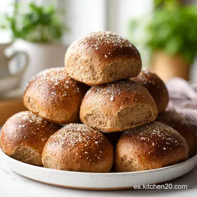 Panecillos De Espelta Integrales en 50 Minutos Tarjeta de receta