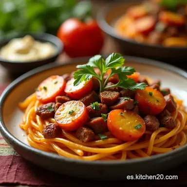 Papas con Chorizo Receta F&aacute;cil Sabor a M&eacute;xico Tarjeta de receta
