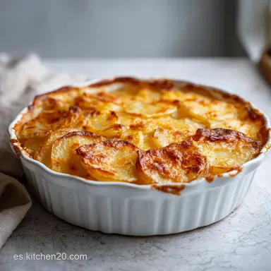 Papas Gratinadas Cremosas para 4 Personas Tarjeta de receta