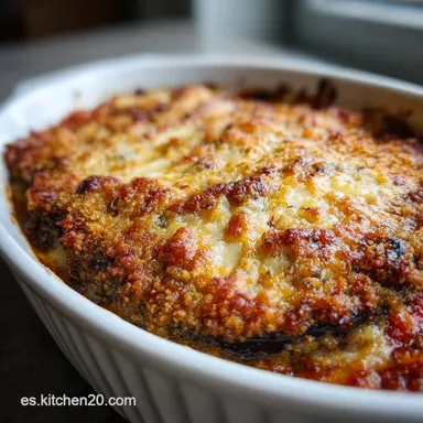 Parmigiana De Berenjena para 4 Raciones Tarjeta de receta