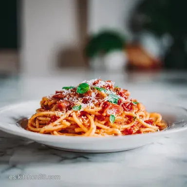 Pasta a la Amatriciana: Receta Tradicional para 4 Porciones Tarjeta de receta