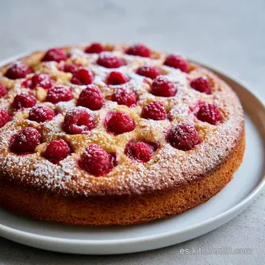 Pastel Almendra Frambuesa Crujiente Tarjeta de receta