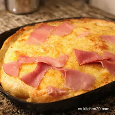 Pastel Salado Ib&eacute;rico Delicioso Receta F&aacute;cil con Jam&oacute;n Tarjeta de receta