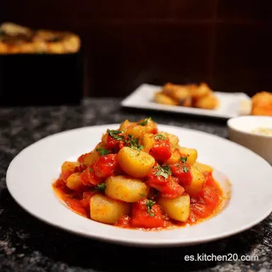 Patatas Bravas de Madrid Receta Aut&eacute;ntica de Tapas Espa&ntilde;olas Tarjeta de receta