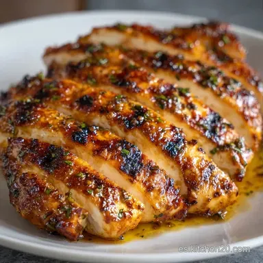 Pechuga De Pollo Asada Jugosa Tarjeta de receta