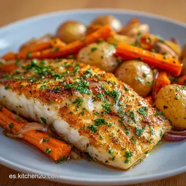 Pescado Al Horno Con Patatas Tarjeta de receta