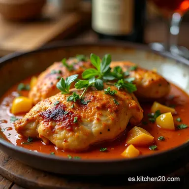Pollo a la Portuguesa Receta Un Guiso F&aacute;cil con Sabor a Portugal Tarjeta de receta