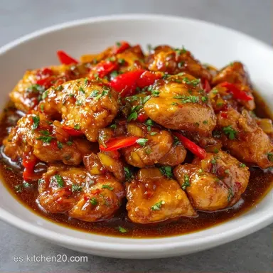 Pollo Al Chilindr&oacute;n en 35 Minutos Tarjeta de receta