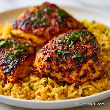 Pollo con Arroz en 40 Minutos Tarjeta de receta