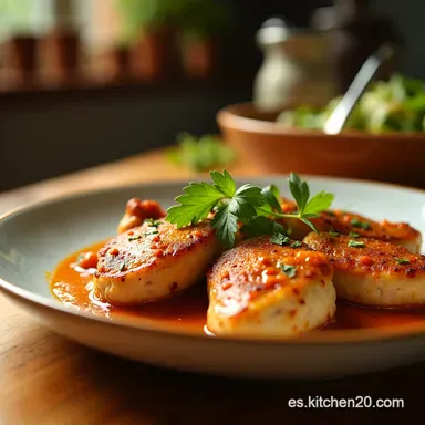 Pollo Que Derrite en la Boca Receta Cremosa al Ajillo Tarjeta de receta