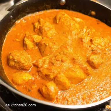 Butter Chicken F&aacute;cil y Delicioso Receta en Minutos Tarjeta de receta