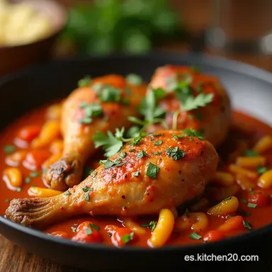 Pollo Guisado a la Espa&ntilde;ola Receta Casera y Deliciosa Tarjeta de receta