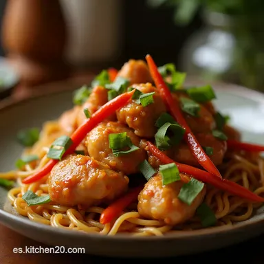 Receta Pollo Kung Pao Picante y Aut&eacute;ntico Estilo Sichuan Tarjeta de receta
