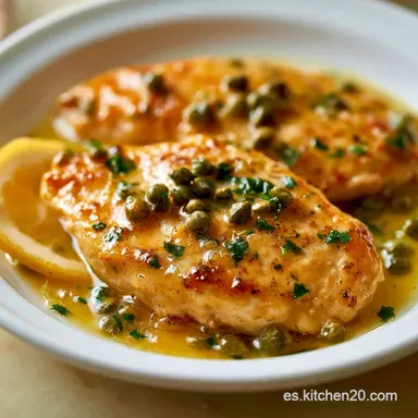 Pollo Piccata: Salsa Sedosa Tarjeta de receta