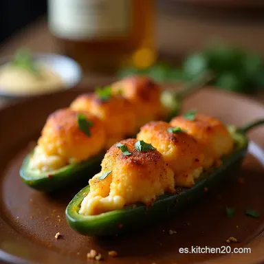 Jalape&ntilde;o Poppers a la Parrilla Ahumados con Relleno de Queso Tarjeta de receta