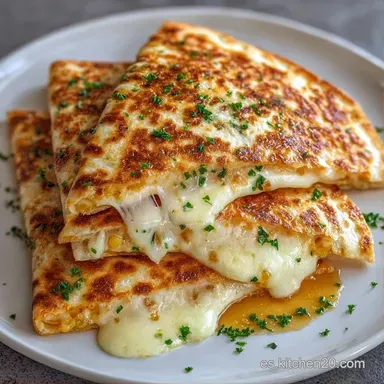 Quesadillas De Queso en 10 Minutos Tarjeta de receta