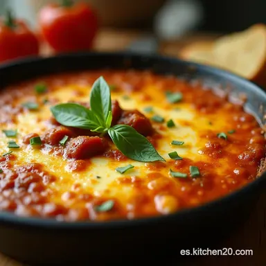 Receta de Queso Fundido Cremoso con Chorizo F&aacute;cil y R&aacute;pido Tarjeta de receta