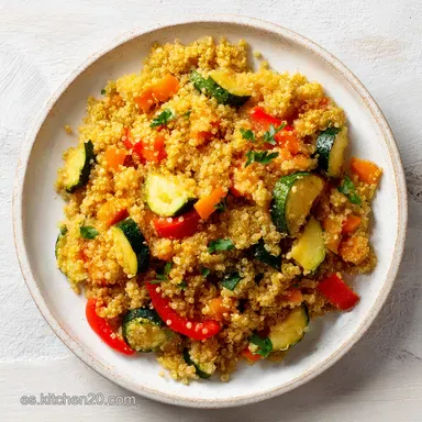 Receta de Quinoa con Verduras en 30 Minutos Tarjeta de receta