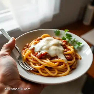 Receta de Carne Molida y Pasta Rag&uacute; Lento de Abuela para la Sobremesa