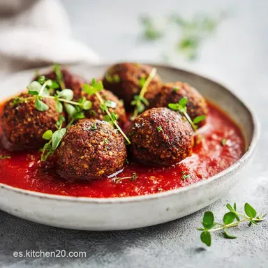 Receta Alb&oacute;ndigas con Tomate para 6 Raciones Tarjeta de receta