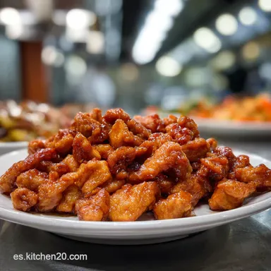 Bourbon Chicken: La Receta F&aacute;cil y Casera que Imita al Panda Express Tarjeta de receta