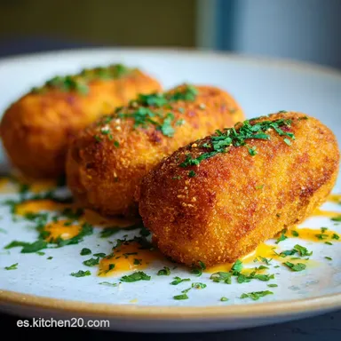 Receta Croquetas de Pollo: Bechamel Cremosa, Lista en 40 Min Tarjeta de receta
