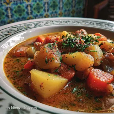 Olla Aranesa Receta Tradicional para 6 raciones Tarjeta de receta